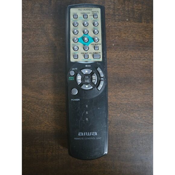 AIWA - REMOTE CONTROL - MODEL- RC-AAR02 - AUDIO SYSTEM - TESTED - Picture 1 of 6